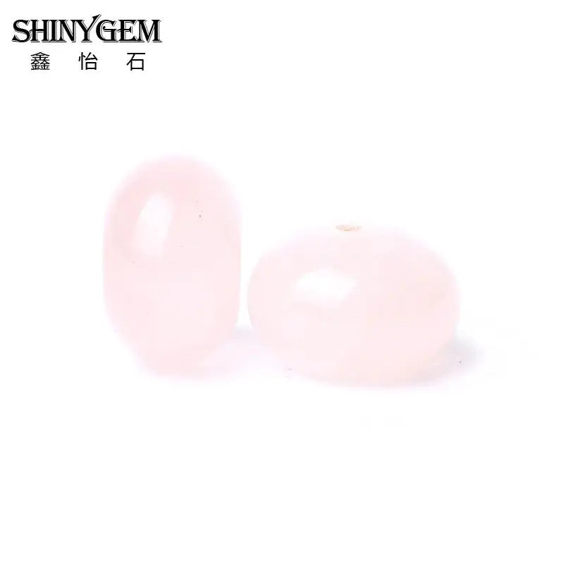 Pink Quartz Stone Beads 8*12mm Flat Round 20pcs/Lot