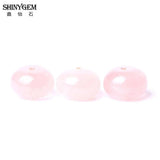 Pink Quartz Stone Beads 8*12mm Flat Round 20pcs/Lot
