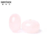 Pink Quartz Stone Beads 8*12mm Flat Round 20pcs/Lot