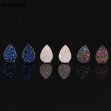 Natural Crystal Druzy Stud Earrings 925 Silver Geode Gem Stone Earring