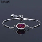 ShinyGem Hexagonal Druzy Crystal Bangle 925 Silver Chain Minerals Bracelet
