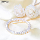 ShinyGem Real Pearls Women Elastic Rope Bracelet Freshwater Pearl Bracelet