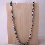 Bohemian Jewelry Amazonite Stone Necklace Handmade