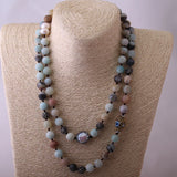 Bohemian Jewelry Amazonite Stone Necklace Handmade