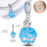 Robot Moon Safety Chain Pendant Beads Charms for DIY Jewelry