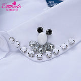 100% Cotton Peter Pan Collar Shirt for All-Match Style