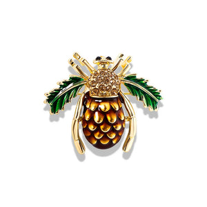 Shmik Fruit Enmale Bee Brooch Pin Crystal Corsage Accessories