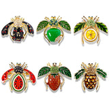 Shmik Fruit Enmale Bee Brooch Pin Crystal Corsage Accessories