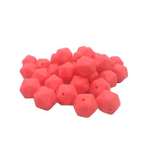 Shocking Pink Icosahedron Silicone Bead for DIY Craft