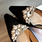 Rhinestone Shoe Flower Buckles for Party Wedding DIY