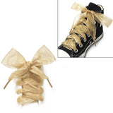 Satin Ribbon Flat Transparent Silk Shoelaces Dance Party Girl Strings