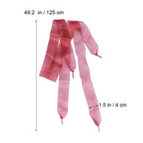 Satin Ribbon Flat Transparent Silk Shoelaces Dance Party Girl Strings