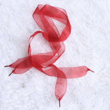 Satin Ribbon Flat Transparent Silk Shoelaces Dance Party Girl Strings