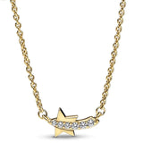 Shooting Star Ginkgo Chain Necklace for 925 Sterling Silver Charm Jewelry