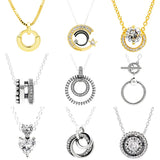 Shooting Star I-D Collier Pave & Bead O Pendant Necklace 925 Sterling Silver