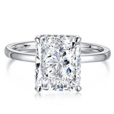 925 Sterling Silver Moissanite Engagement Ring for Women