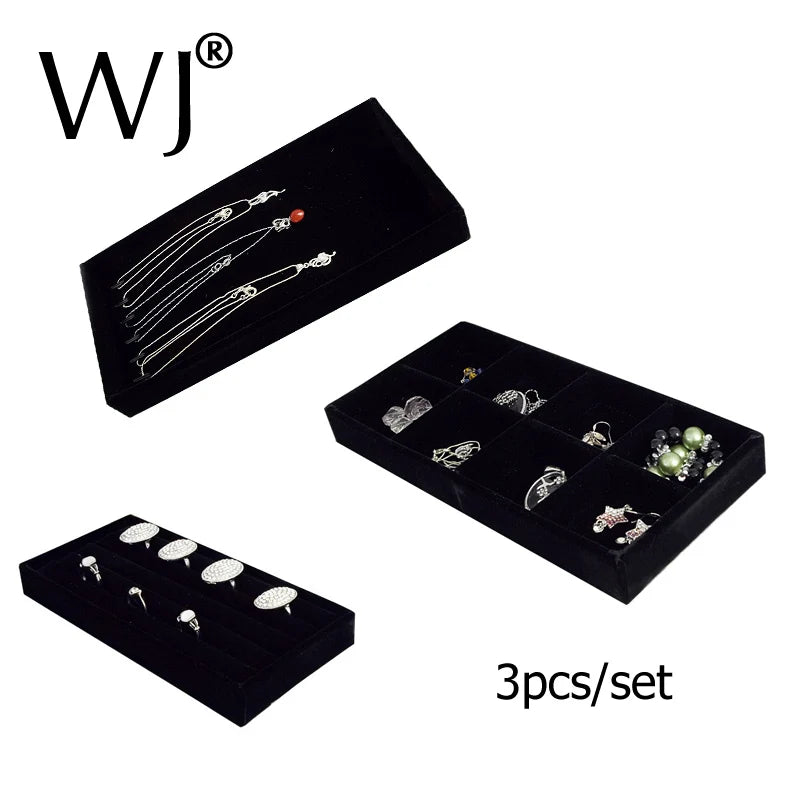 Jewelry Display Tray Kit for Rings Bracelets Necklaces