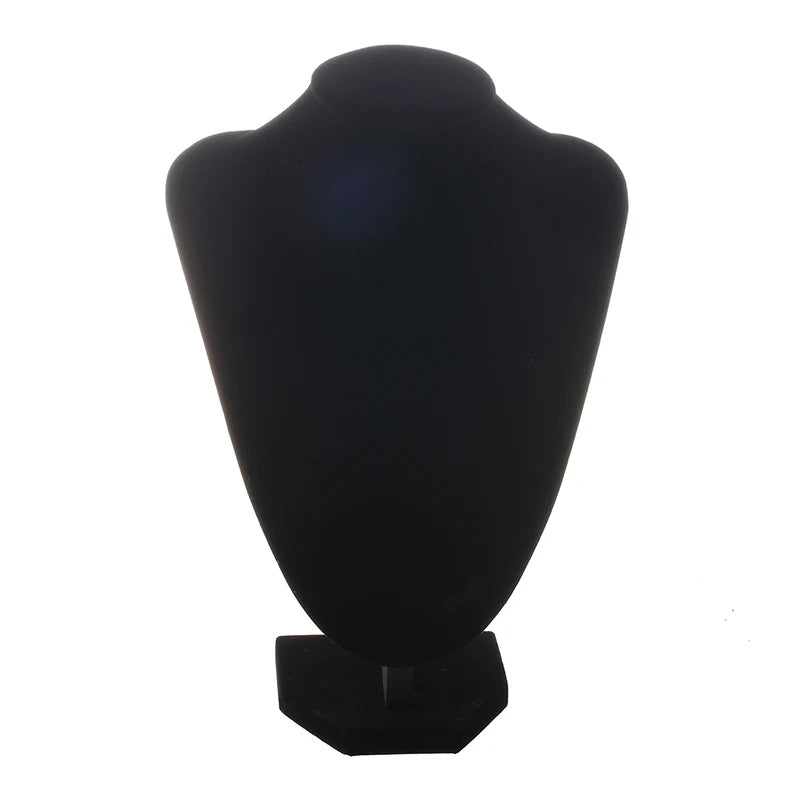 Mannequin Bust Jewelry Display Stand Holder Black-XL