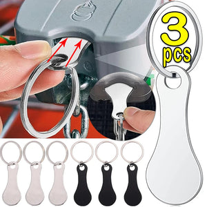 Recycled Aluminum Alloy Shopping Cart Token Key Ring