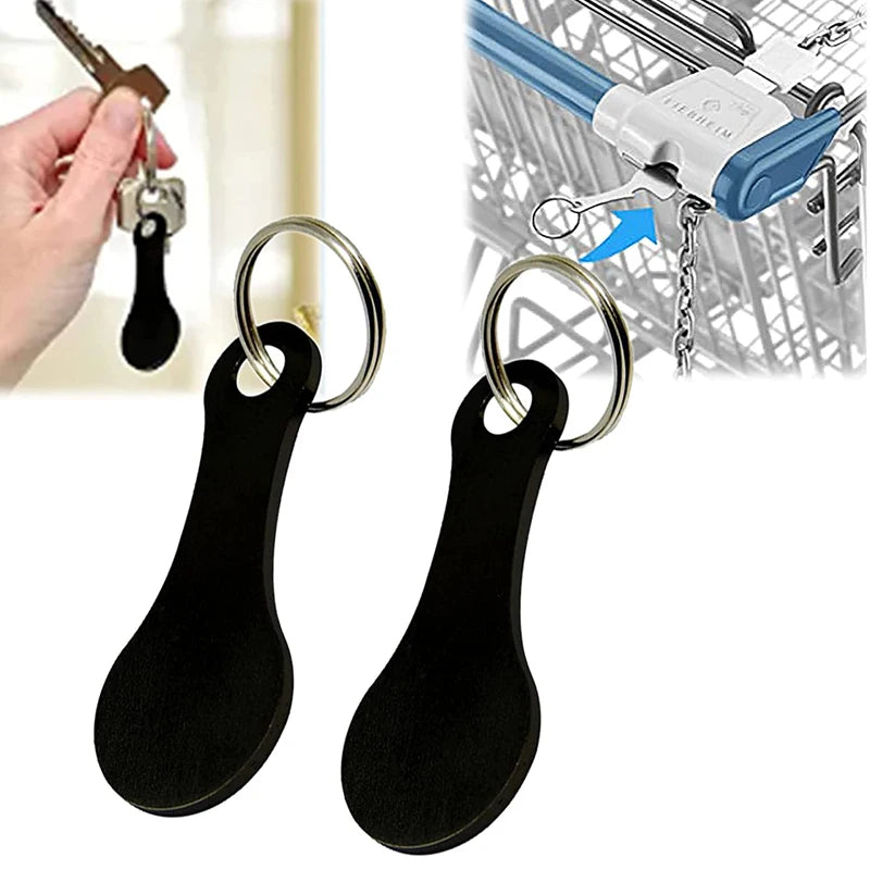 Recycled Aluminum Alloy Shopping Cart Token Key Ring