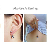 Short Belly Button Rings 5 Pcs Stainless Steel Petite Navel Rings Variety Pack