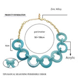 Acrylic Round Circles Chain Choker Necklace