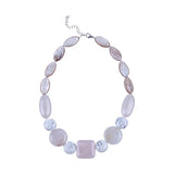 Pink Shell Bead Stone Necklace for Women