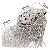 Shoulder Brooch Tassels Rhinestones Epaulet Decor Jewelry