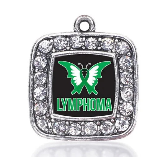 Antique Silver Plated Lymphoma Support Charm