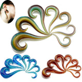 2pcs Glitter Ear Spiral Taper Plugs Piercing Earring Expander Body Jewelry