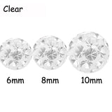 Showlove 3Pcs 6mm 8mm 10mm Crystal Ferido Epoxy CZ Stone Ball Piercing