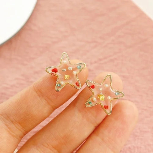Star UV Drop Glue Pendant Earrings DIY Accessories