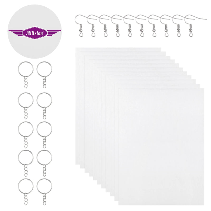 Shrink Sheets Kids Paper Kit Heat Shrinky Suit Jewelry Set Clear Blank