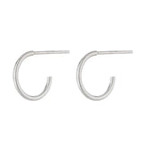 925 Silver Geometric Curve Stud Earrings for Women Girls