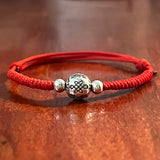 925 Sterling Silver Double Happiness Charm Bracelets Bangle