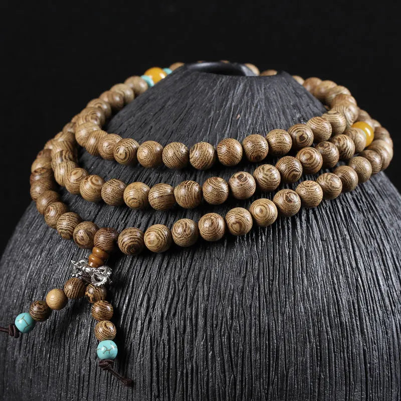 Shunwen Chicken Wing Wooden Bracelet Beads Men and Women Jewelry