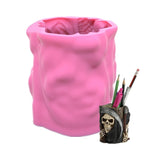 Skull Flowerpot 3D Candle Soap Mould DIY Epoxy Mold for Decoration