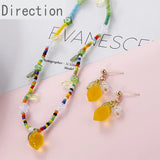 3D Lemon Transparent Fruit Accessories DIY Jewelry Bracelet Necklace Pendant