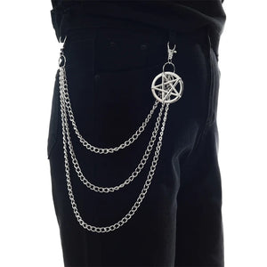 Punk Chain Jeans Pants Women Men Unisex Egirl eBoy Harajuku Goth Access