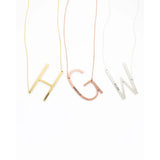 Sideways Initial Necklace - Large Letter Necklace