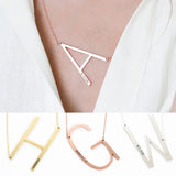 Sideways Initial Necklace - Large Letter Necklace