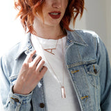 Sideways Initial Necklace - Large Letter Necklace