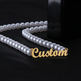 Sifisrri Name Beads Chain Necklace for Women Girl Personalized Stainless Steel