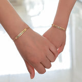 Custom Name Bar Bracelet - Engraved Stainless Steel Jewelry