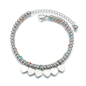 Sifisrri Stainless Steel Heart Bracelet for Mom
