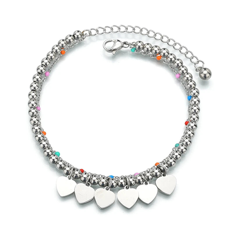 Sifisrri Stainless Steel Heart Bracelet for Mom