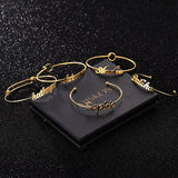 Sifisrri Name Bracelets Set For Women Stainless Steel Personalized