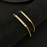 Sifisrri Engraved Bracelets Stainless Steel Adjustable Couple Bangles