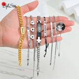Sifisrri Engraved Bracelets Stainless Steel Adjustable Couple Bangles