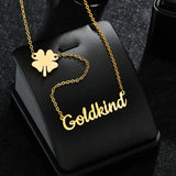 Sifisrri Name Necklace Heart Butterfly Pendant Stainless Steel Women Gift